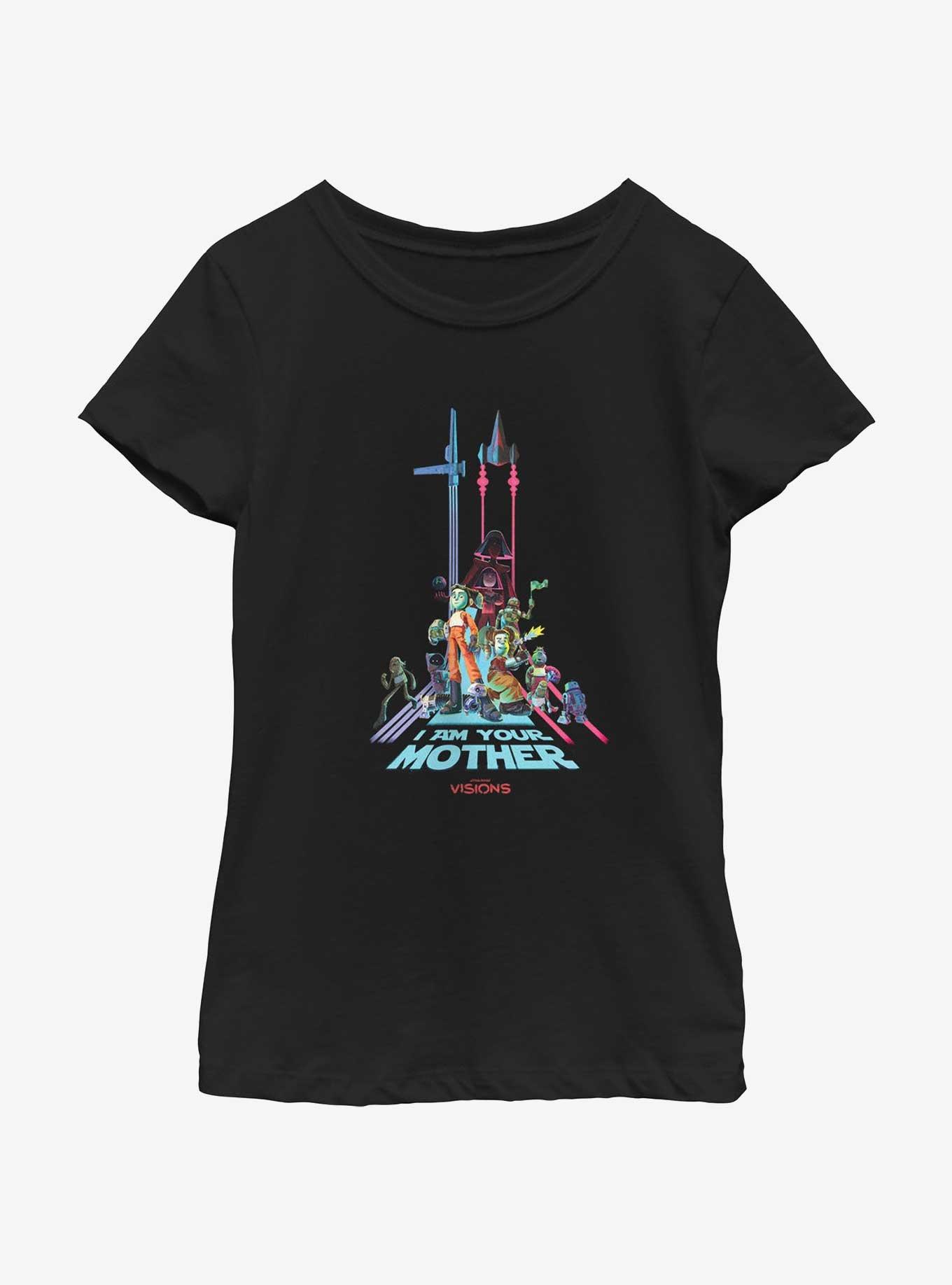 Star Wars: Visions I Am Your Mother Youth Girls T-Shirt, BLACK, hi-res