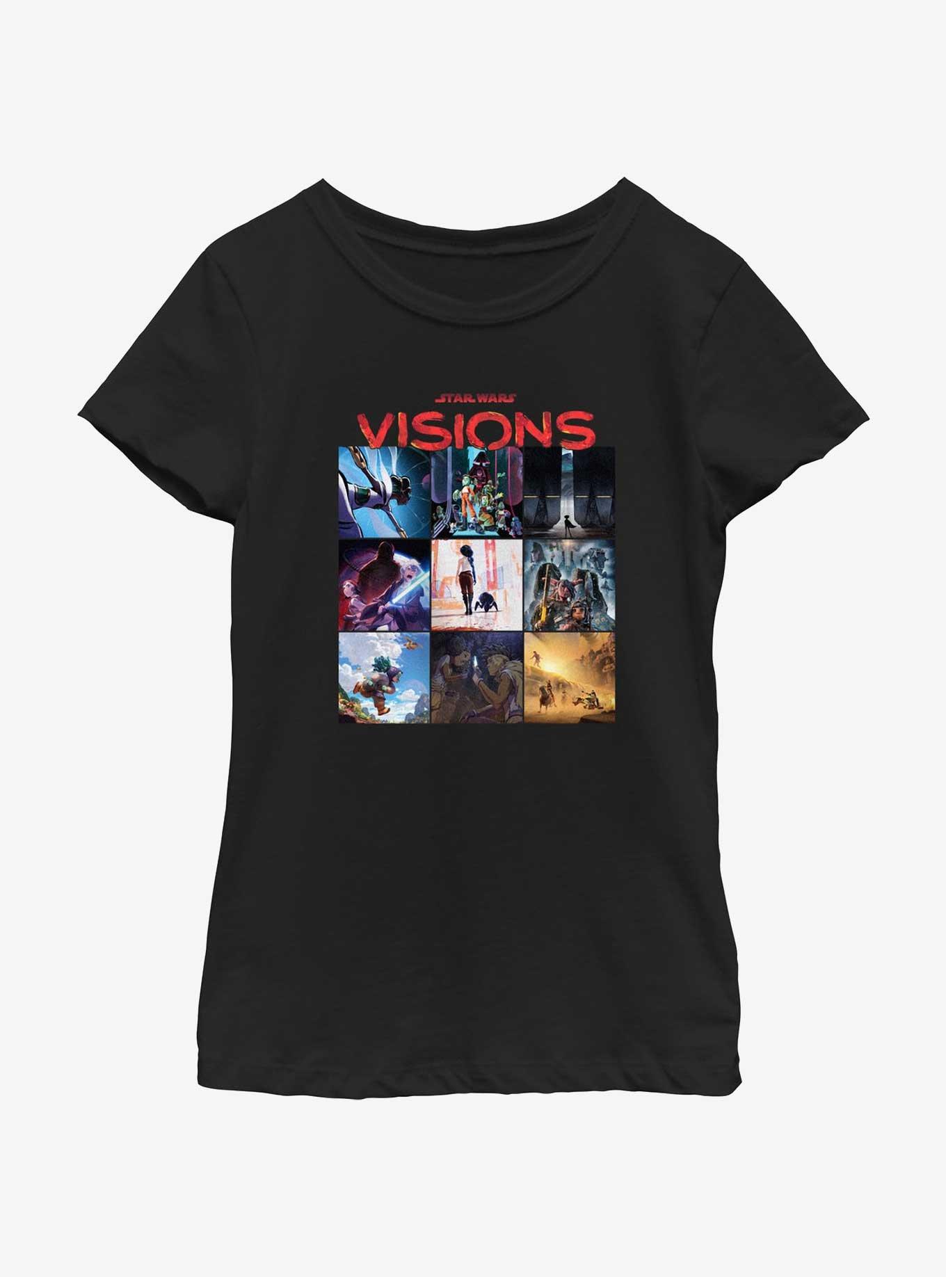 Star Wars: Visions Boxup Youth Girls T-Shirt, BLACK, hi-res