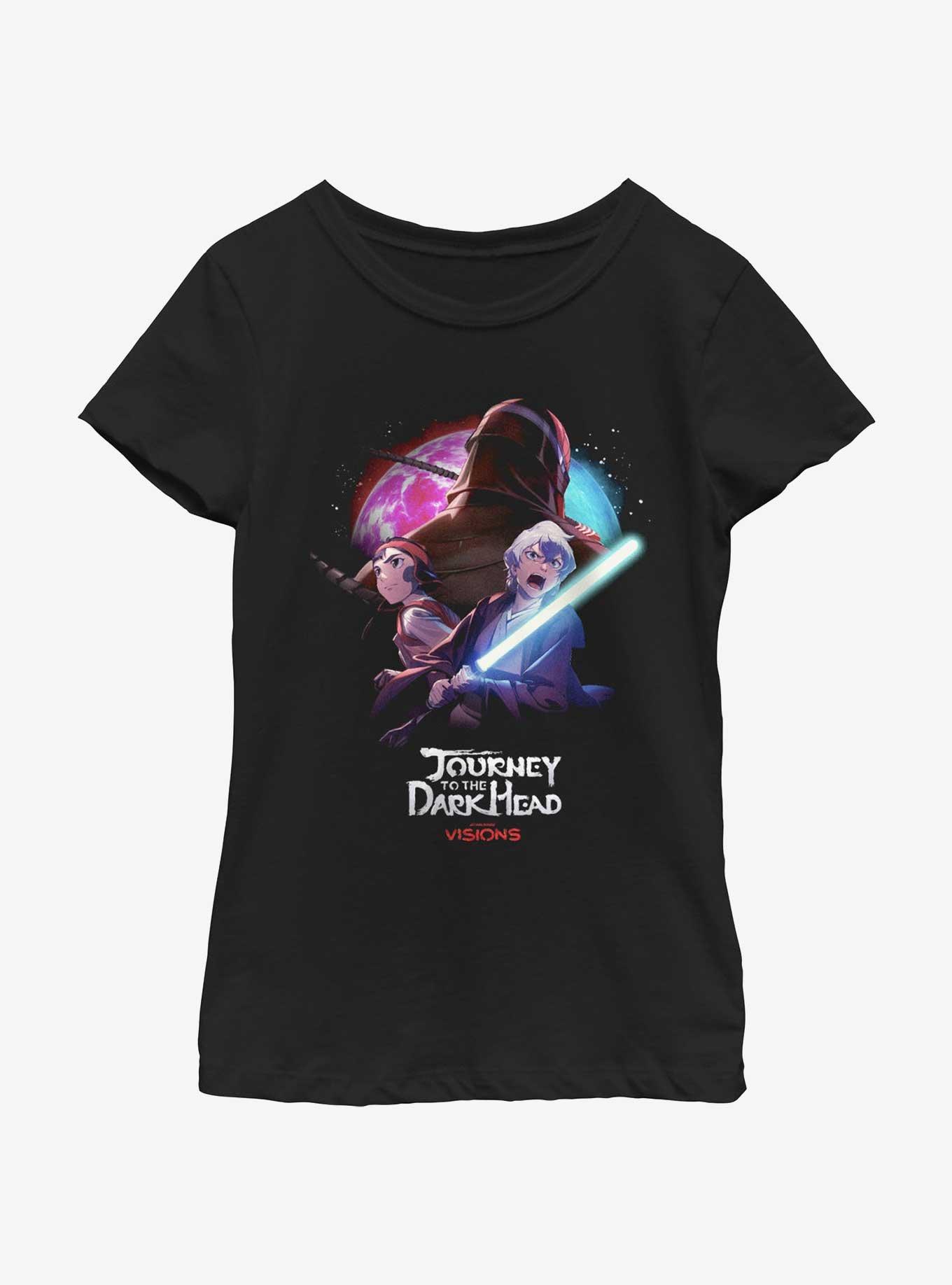 Star Wars: Visions Journey To The Dark Head Poster Youth Girls T-Shirt, , hi-res