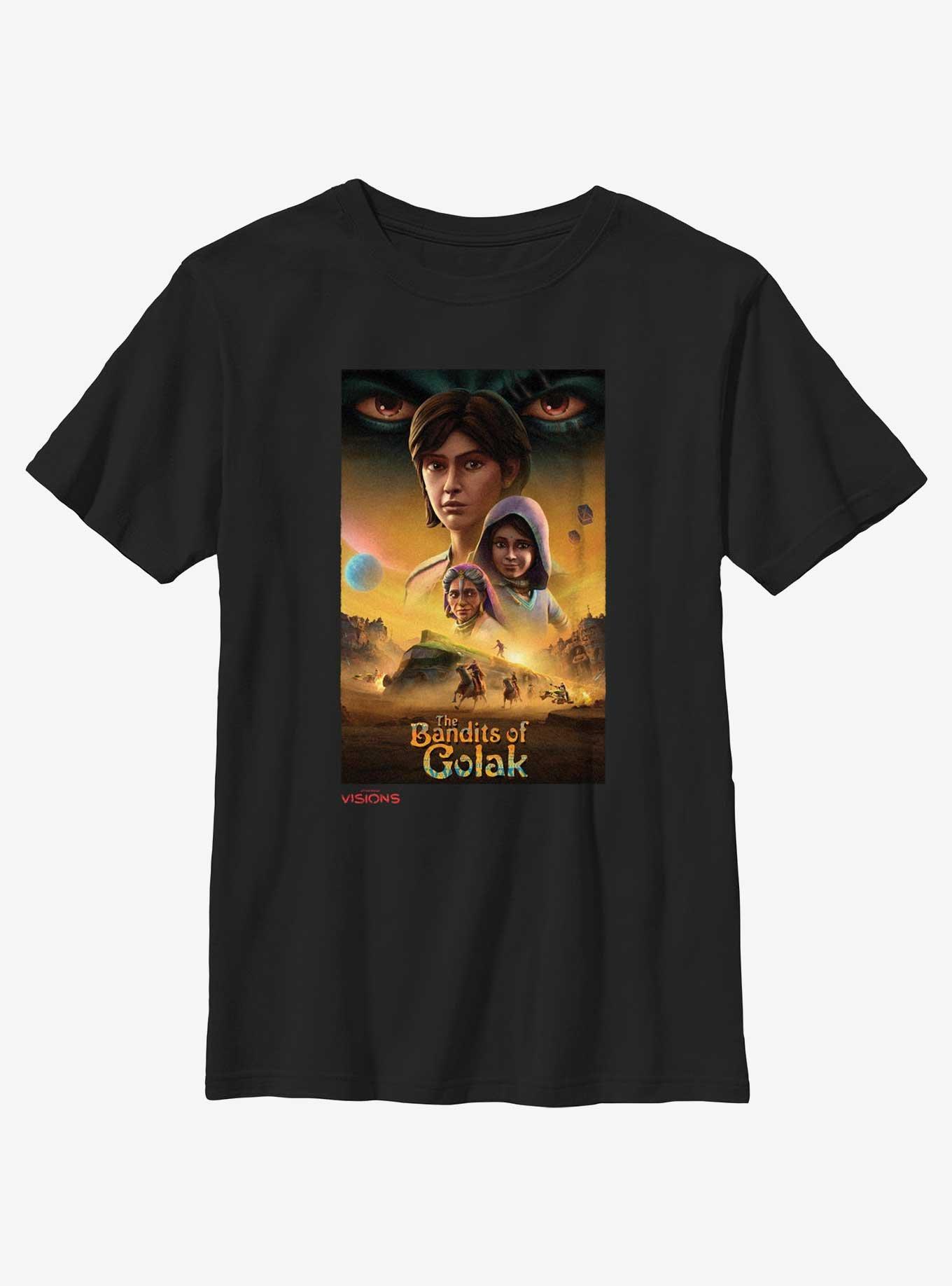 Star Wars: Visions The Bandits of Golak Poster Youth T-Shirt, BLACK, hi-res