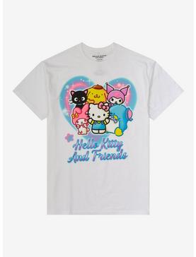 Hello Kitty And Friends Heart Airbush Boyfriend Fit Girls T-Shirt, , hi-res