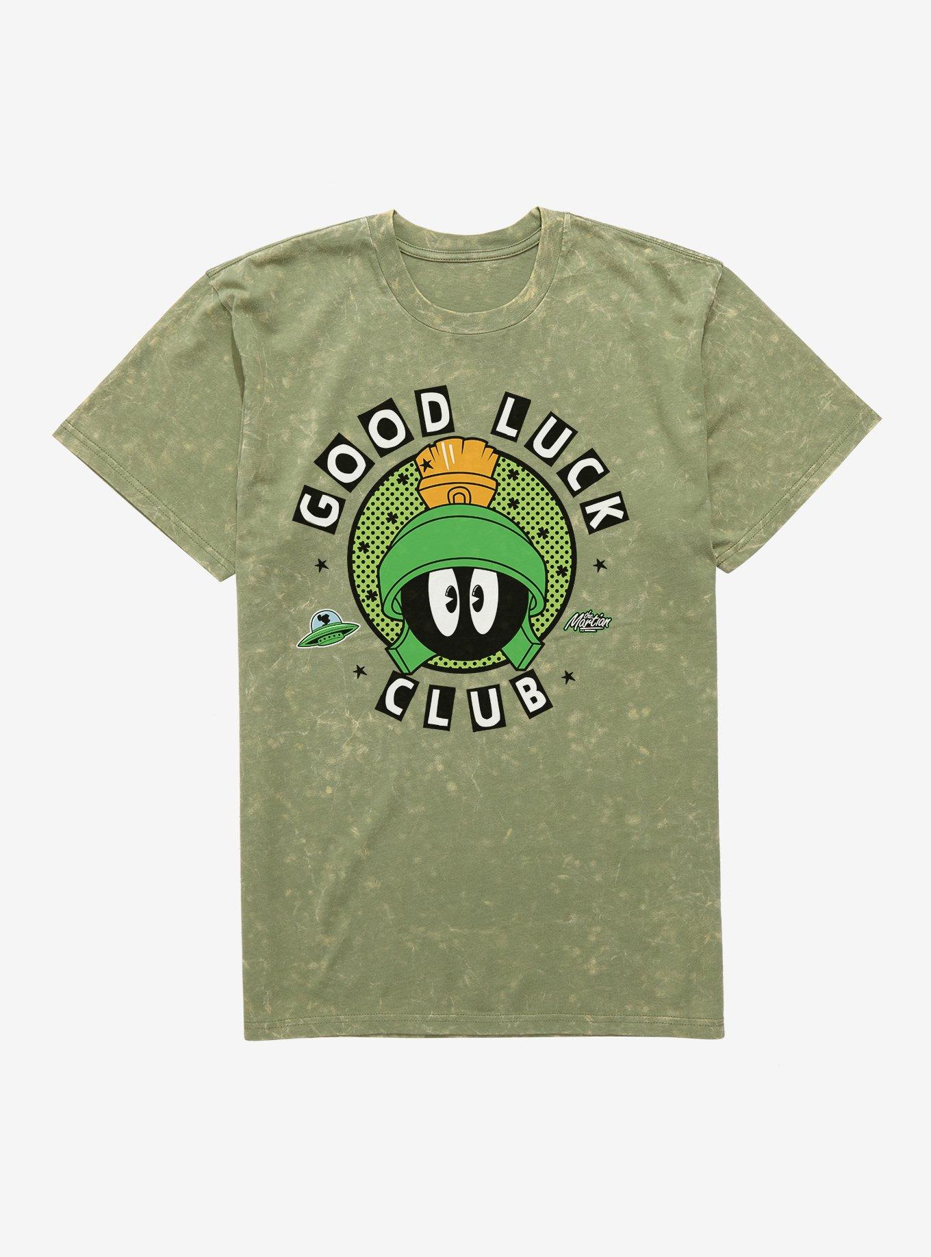 Looney Tunes Marvin Good Luck Club Mineral Wash T-Shirt, , hi-res