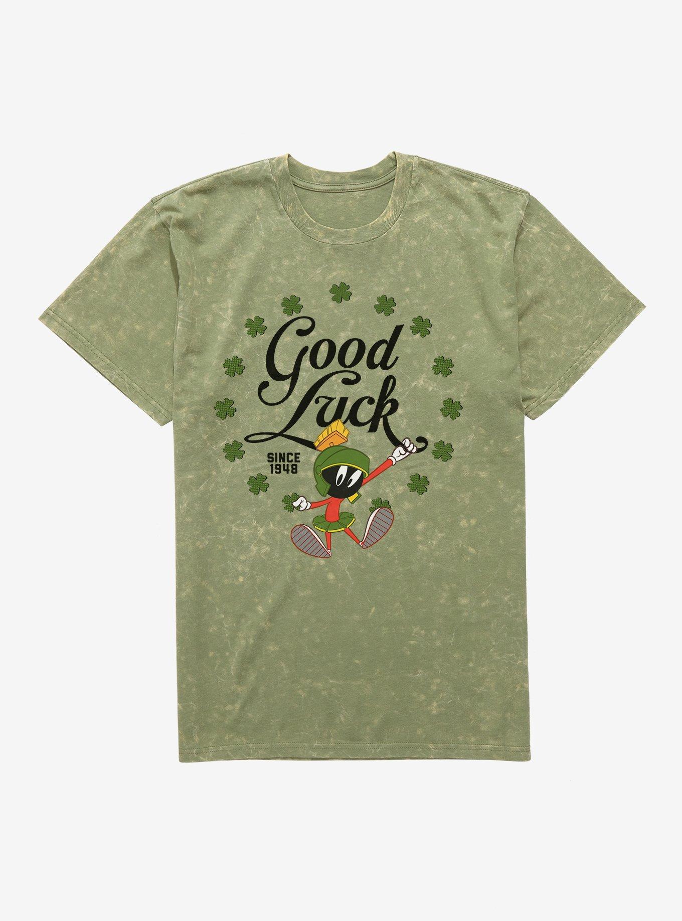 Looney Tunes Marvin Good Luck Mineral Wash T-Shirt, , hi-res
