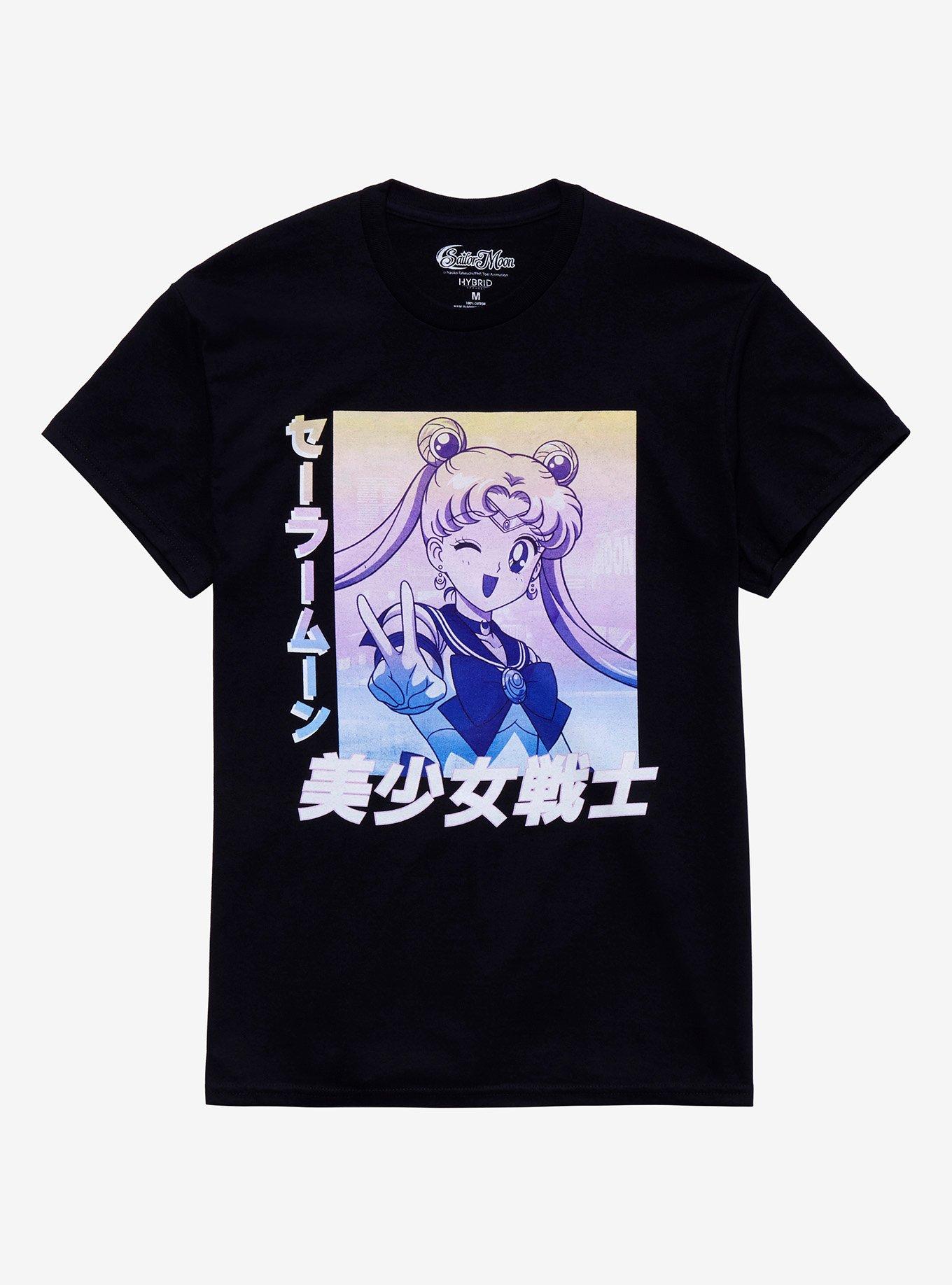 Pretty Guardian Sailor Moon Usagi Ombre Graphic Boyfriend Fit Girls T-Shirt, , hi-res