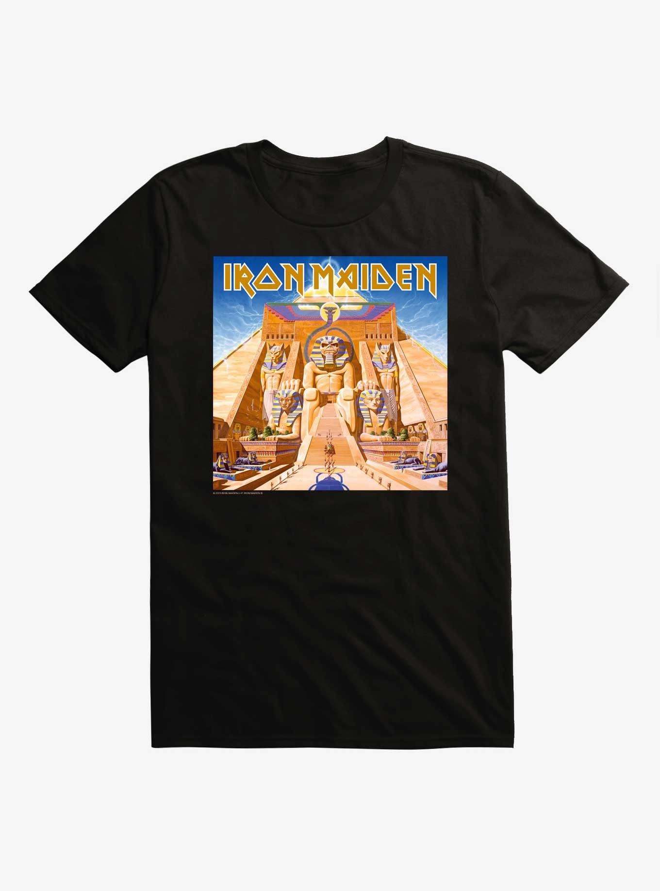 Iron Maiden Powerslave Album Cover Extra Soft T-Shirt, BLACK, hi-res