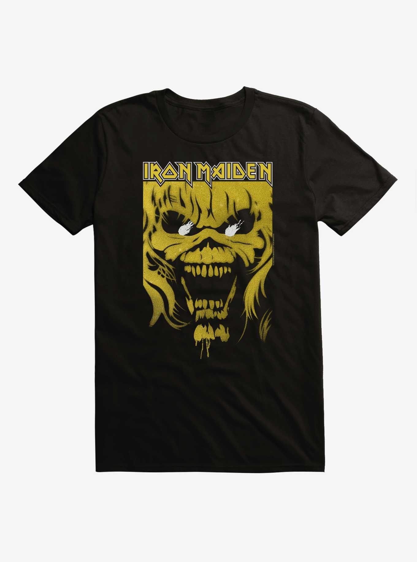 Iron Maiden Eddie Stencil Extra Soft T-Shirt, BLACK, hi-res