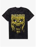 Iron Maiden Eddie Stencil Mineral Wash Extra Soft T-Shirt, BLACK, hi-res