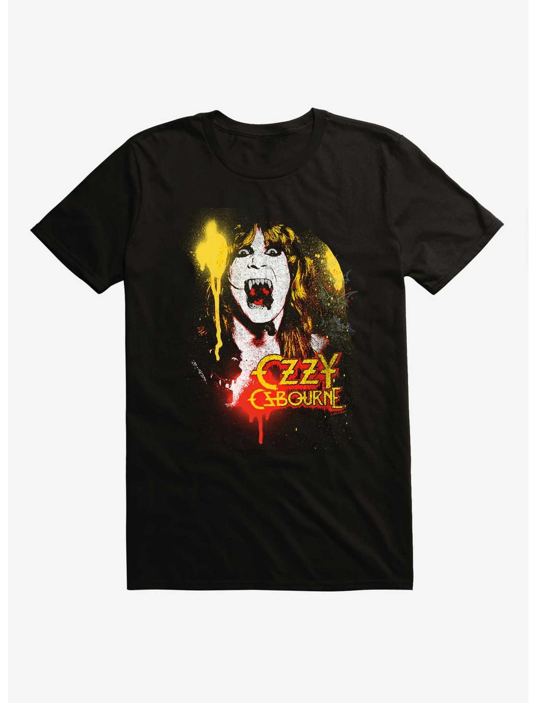 Ozzy Osbourne Speak Of The Devil Spray Paint Extra Soft T-Shirt, BLACK, hi-res