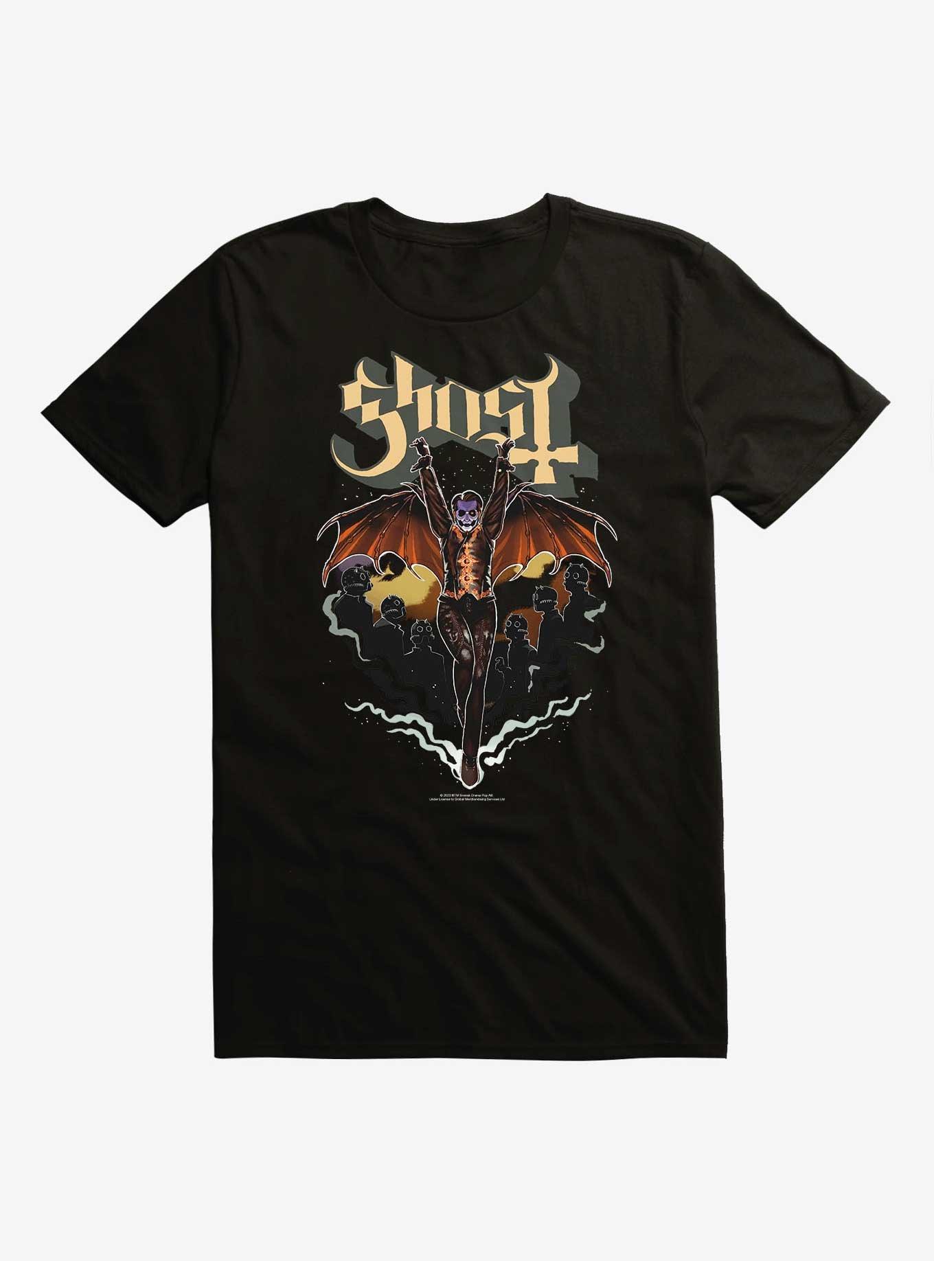 Ghost Winged Papa Emeritus Extra Soft T-Shirt, BLACK, hi-res