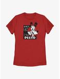 Disney100 Pluto Melts Your Heart Womens T-Shirt, RED, hi-res