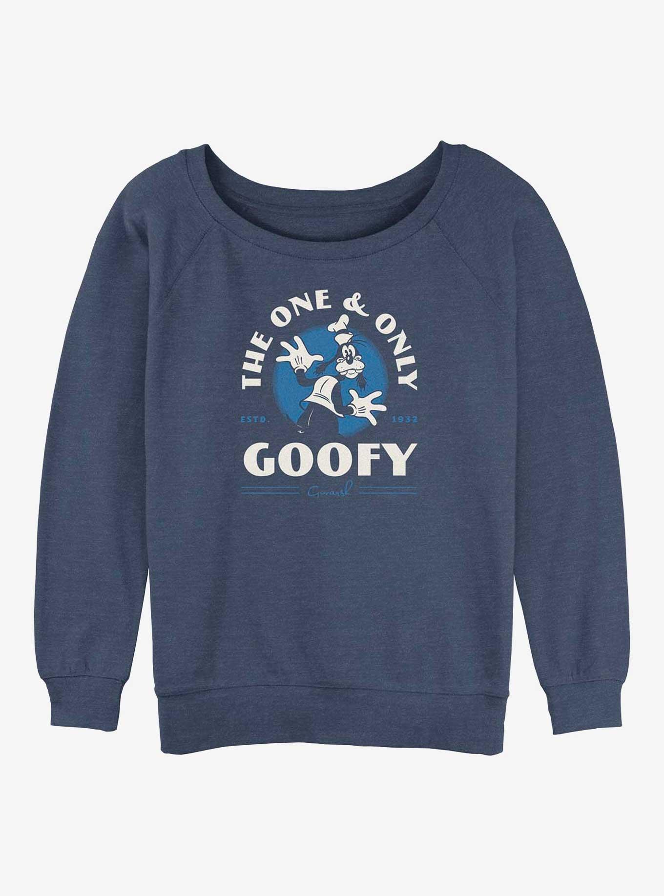 Disney100 Goofy Only Womens Slouchy Sweatshirt, BLUEHTR, hi-res