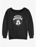 Disney100 Mickey Mouse Music Club Womens Slouchy Sweatshirt, BLACK, hi-res