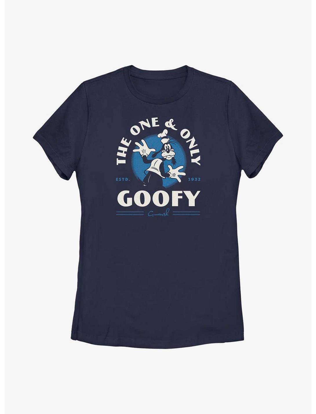 Disney100 Goofy Only Womens T-Shirt, NAVY, hi-res