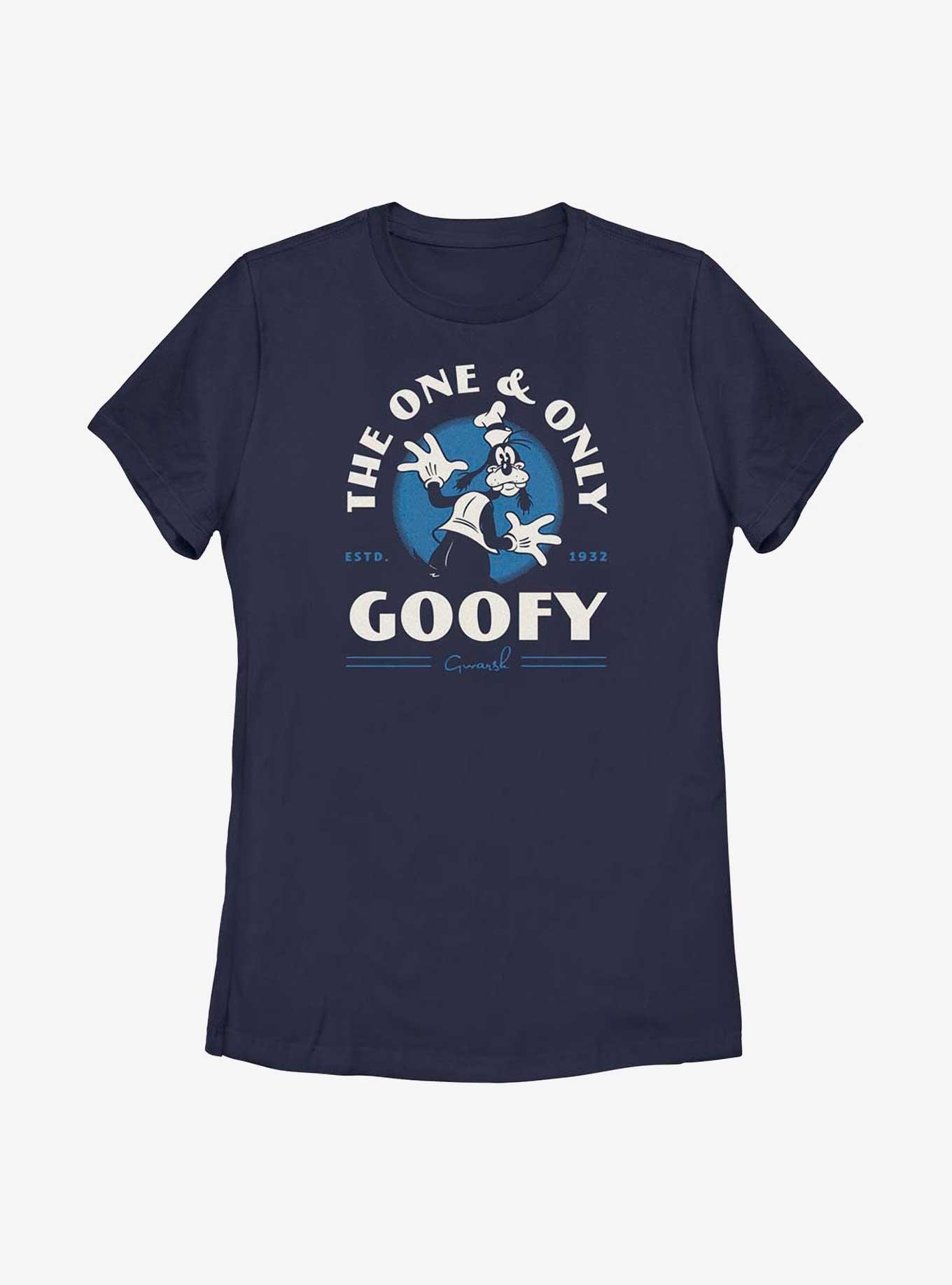Disney100 Goofy Only Womens T-Shirt, NAVY, hi-res