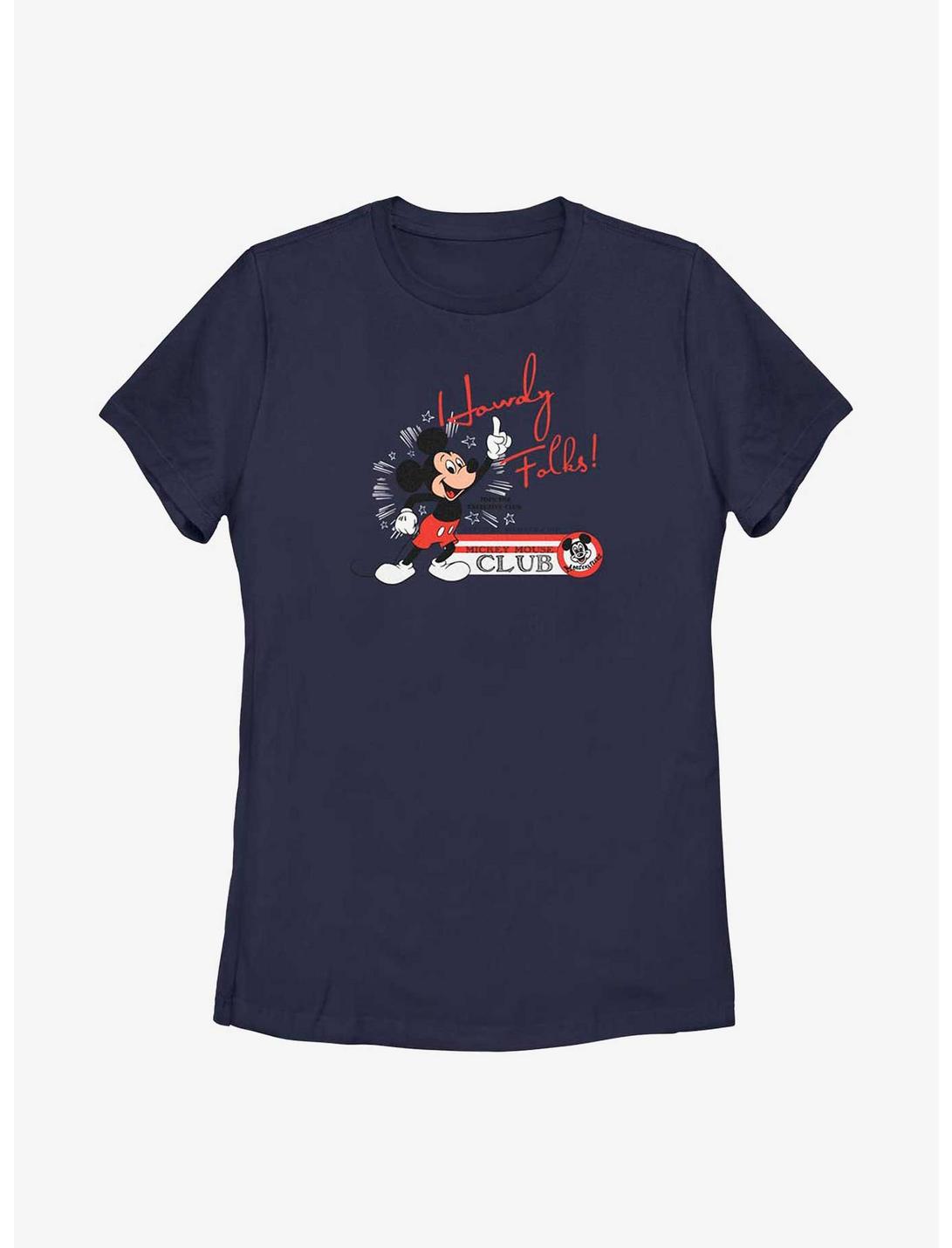 Disney100 Mickey Mouse Howdy Womens T-Shirt, NAVY, hi-res