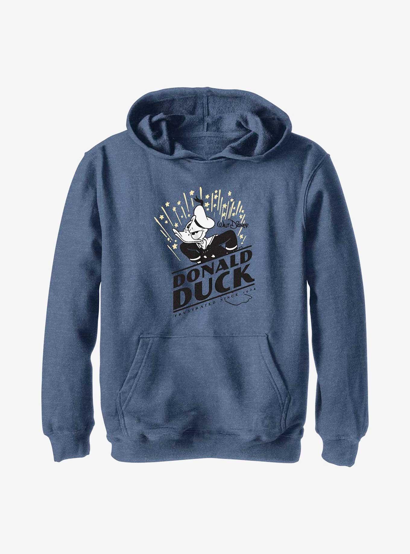 Disney100 Donald Duck Donal Duck Frustrated Youth Hoodie, NAVY HTR, hi-res