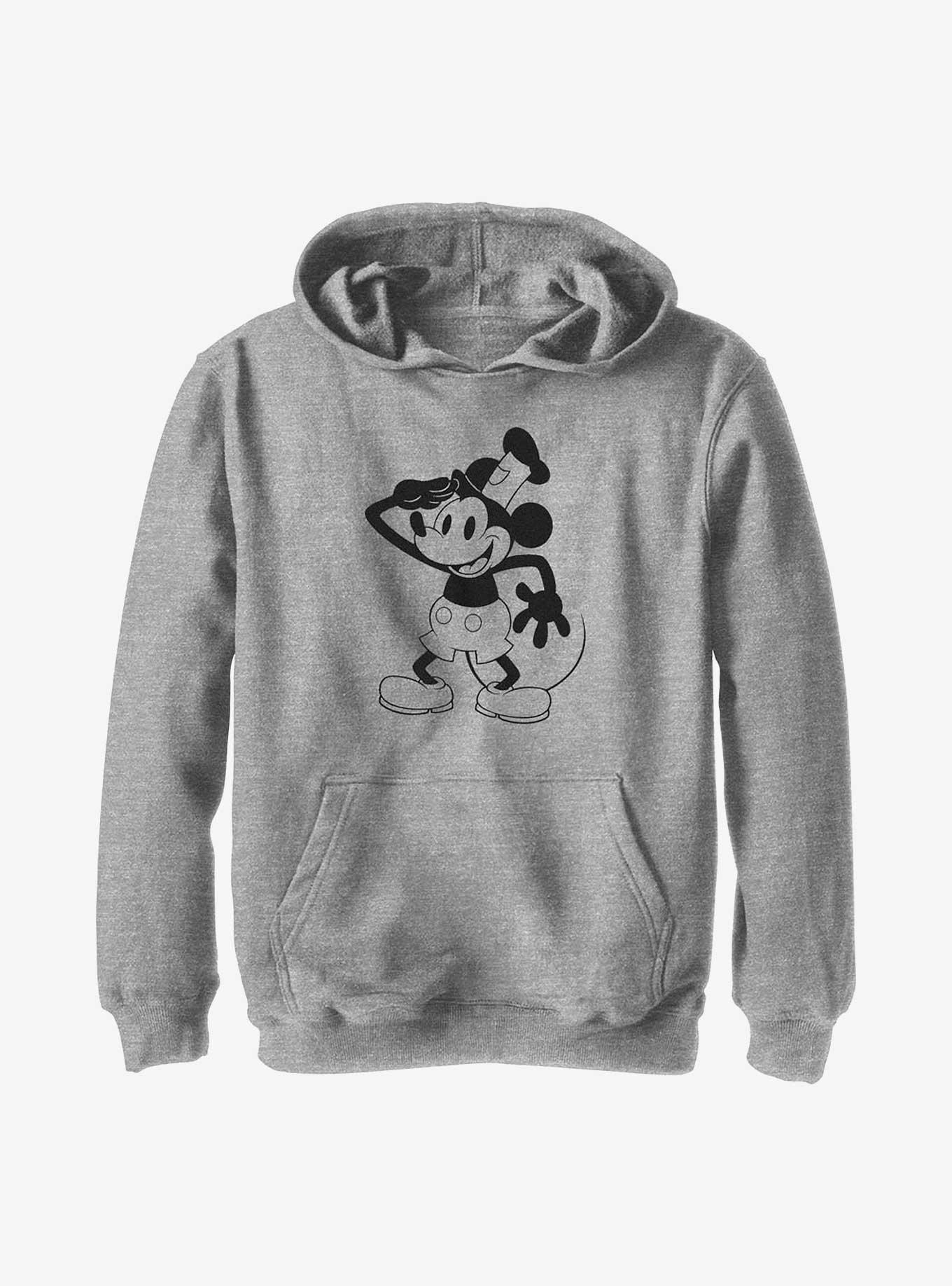 Disney100 Mickey Mouse Captain Mickey Sound Cartoon Youth Hoodie, , hi-res