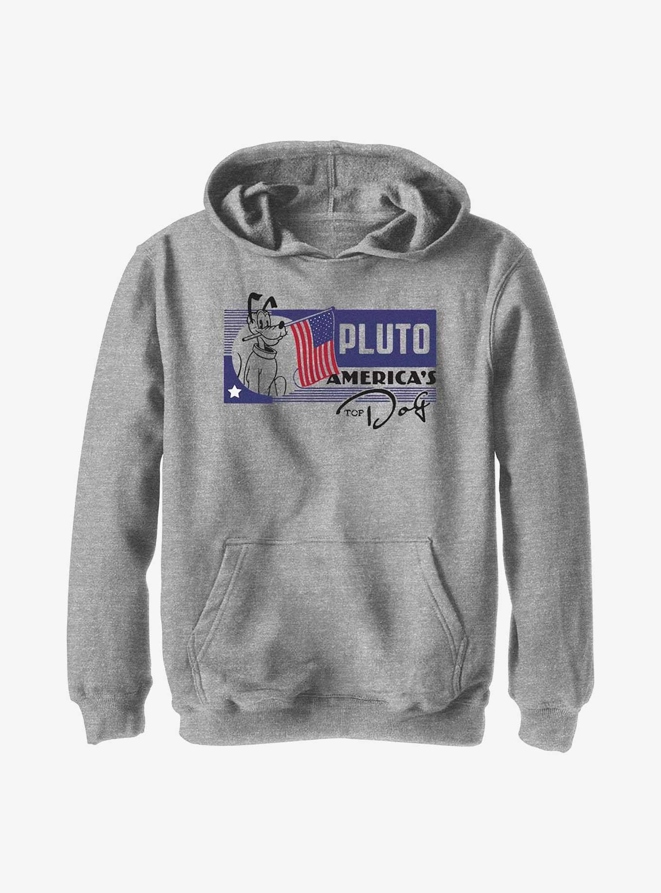 Disney100 Pluto America's Top Dog Youth Hoodie, ATH HTR, hi-res