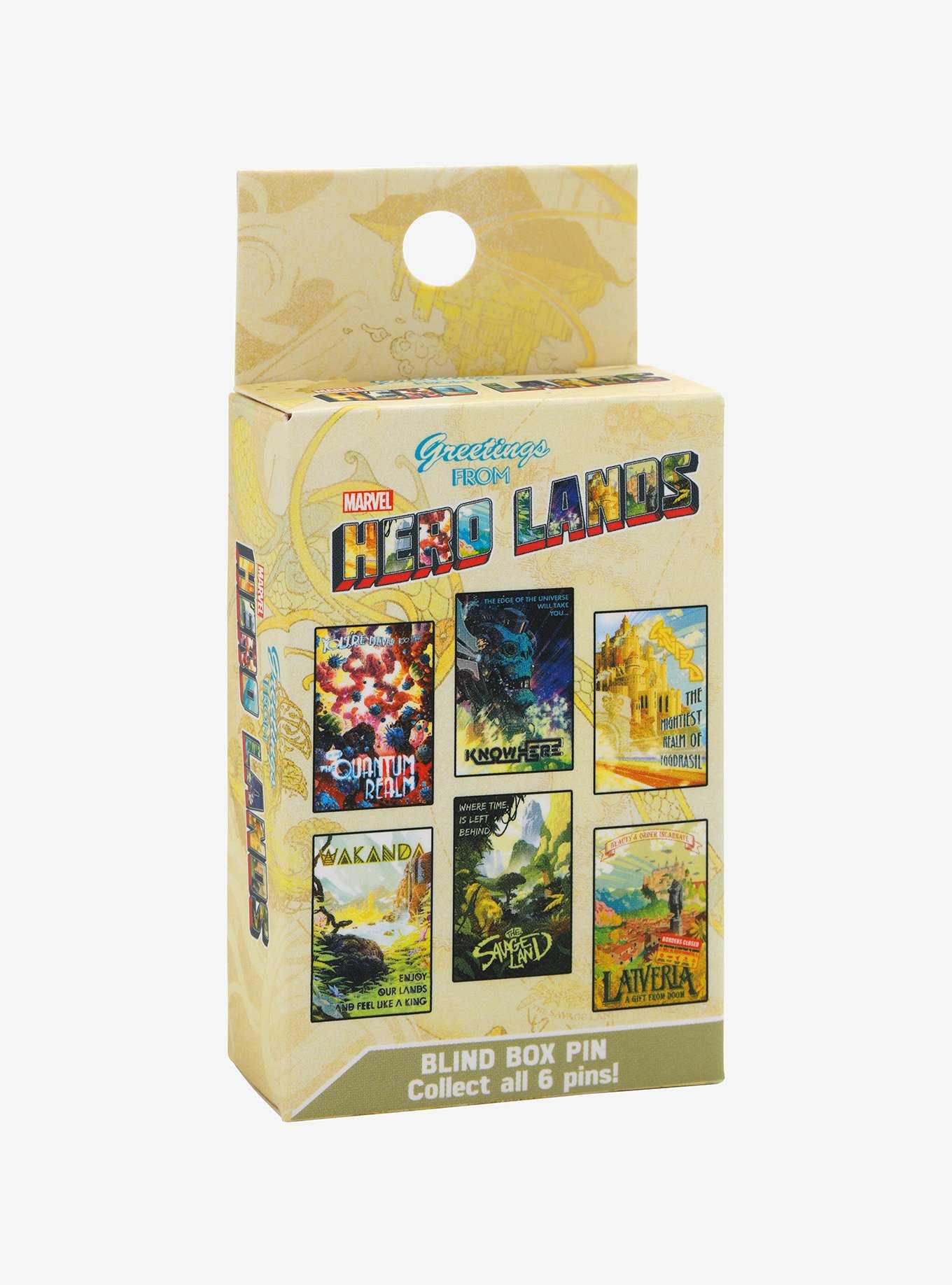 Marvel Hero Lands Poster Blind Box Enamel Pin, , hi-res