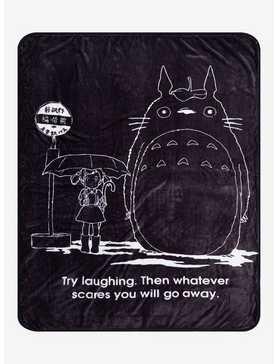 Studio Ghibli My Neighbor Totoro Bus Stop Outline Throw Blanket, , hi-res