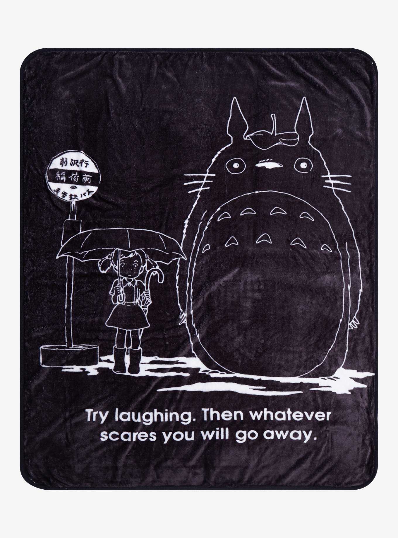 Studio Ghibli My Neighbor Totoro Bus Stop Outline Throw Blanket, , hi-res