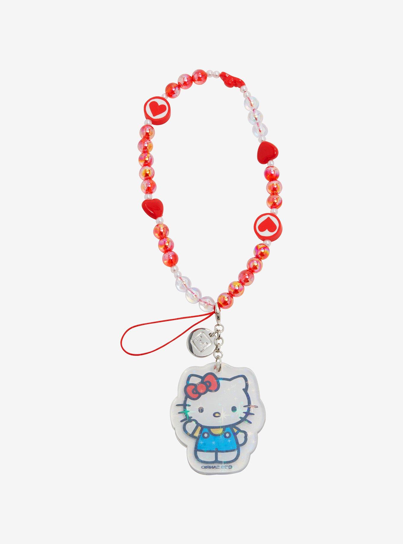 Hello Kitty and Friends Custom Phone Charm, Sanrio Beaded Phone Strap  Lanyard Kawaii Phone Accessory, Aesthetic Y2K Cinammoroll Melody 