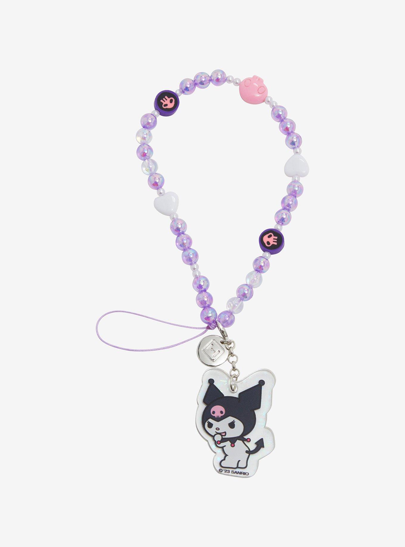 Sanrio Kuromi Beaded Phone Wristlet, , hi-res
