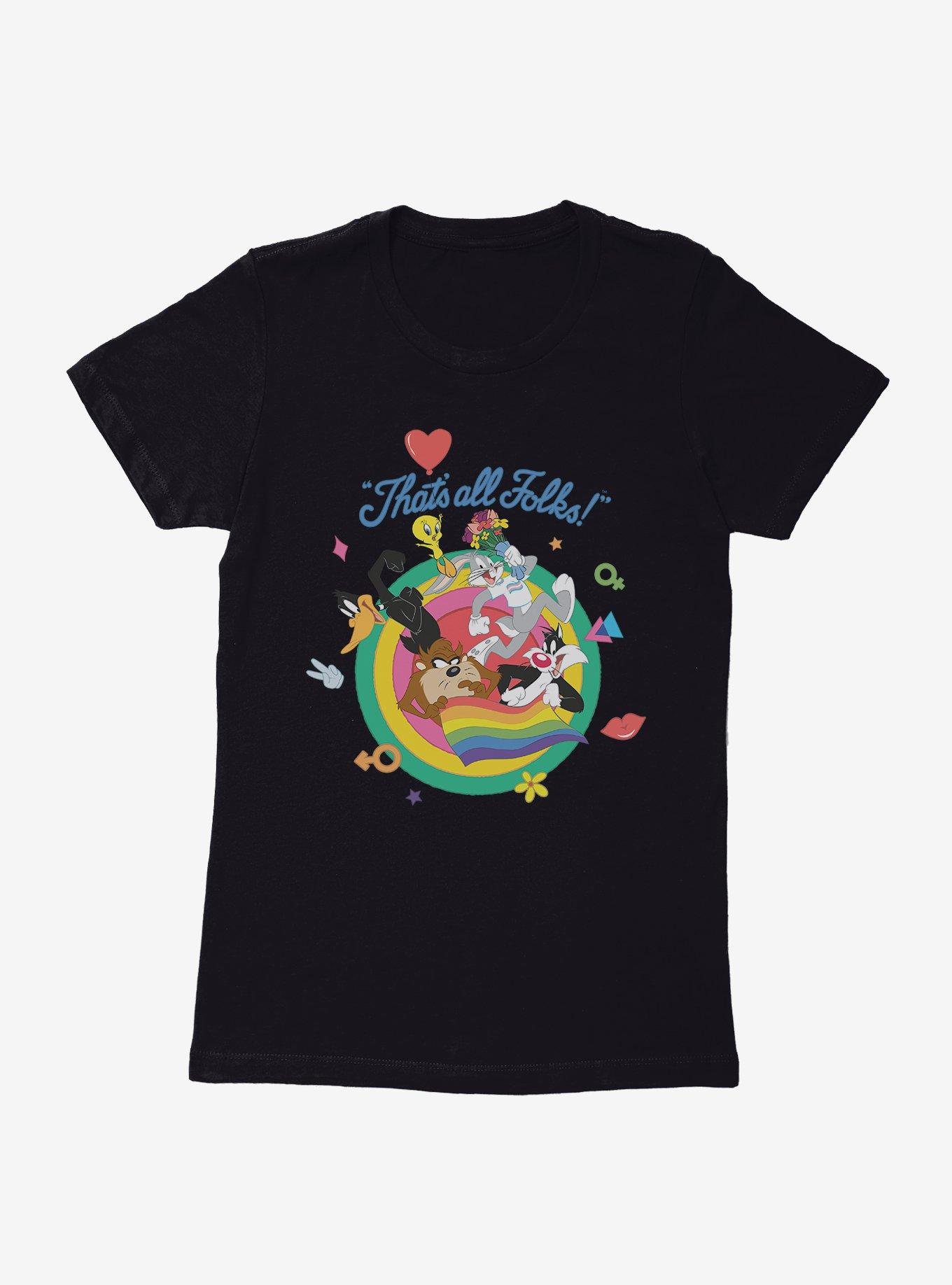 Looney Tunes That's All Folks Pride Womens T-Shirt, , hi-res