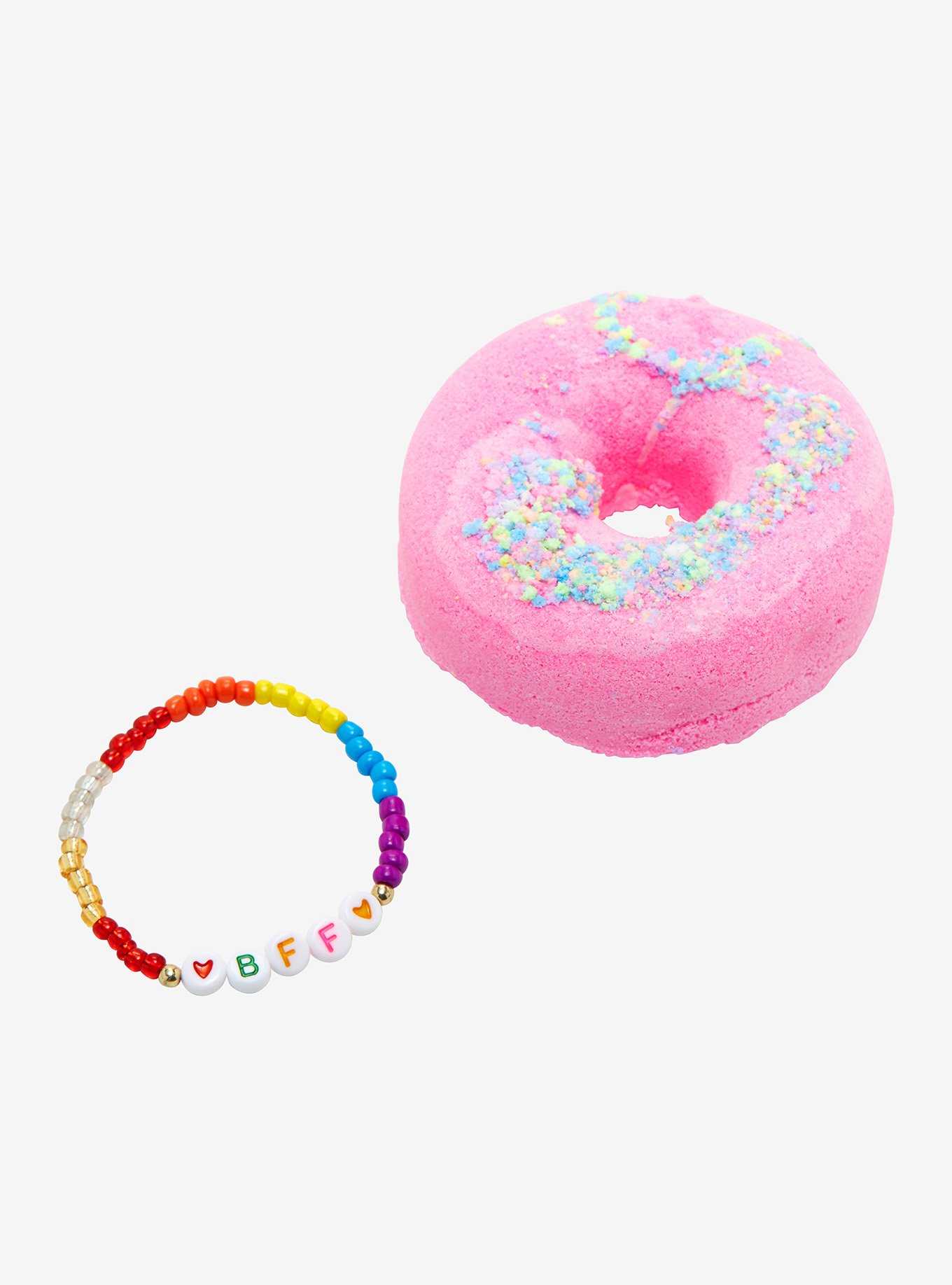Pink Donut Bath Bomb With Bracelet, , hi-res