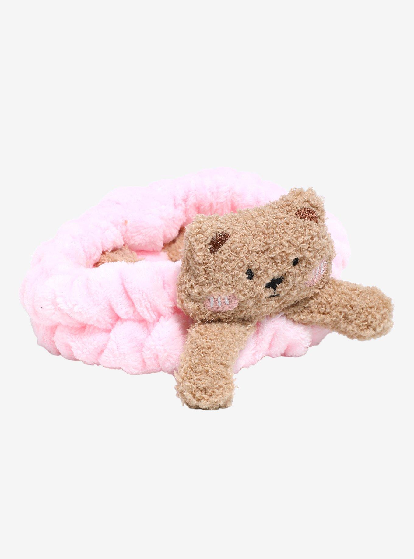 Fuzzy Teddy Bear Spa Headband