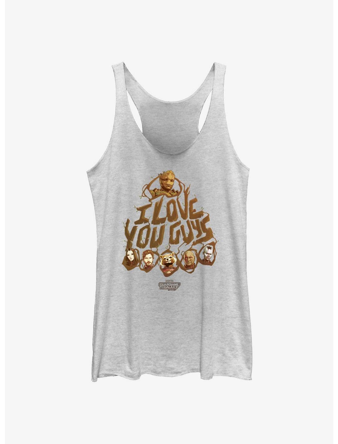 Guardians Of The Galaxy Vol. 3 Love You Guys Girls Tank, WHITE HTR, hi-res