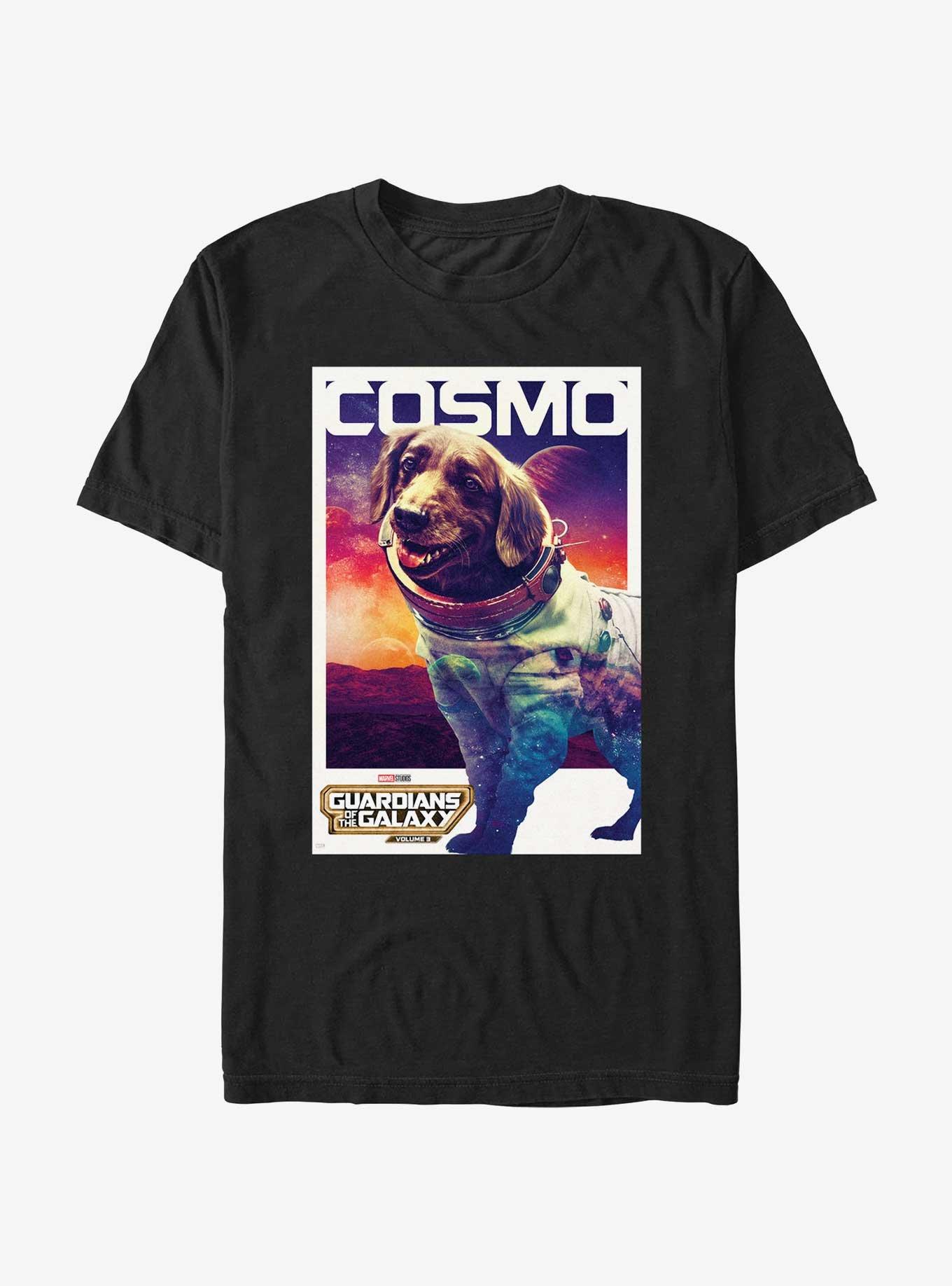 Guardians Of The Galaxy Vol. 3 Cosmo Poster T-Shirt, BLACK, hi-res