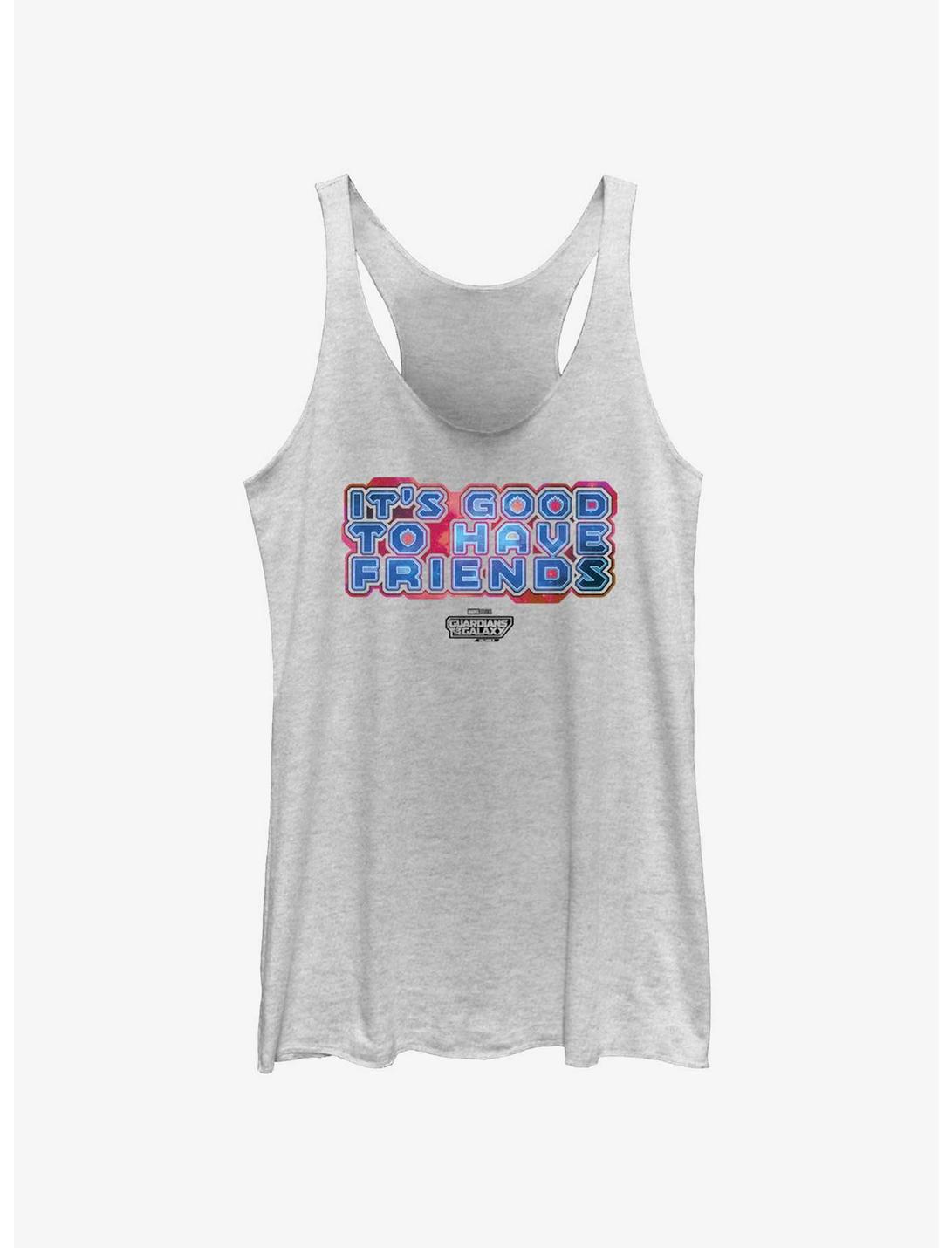 Guardians Of The Galaxy Vol. 3 Good To Have Friends Girls Tank, WHITE HTR, hi-res