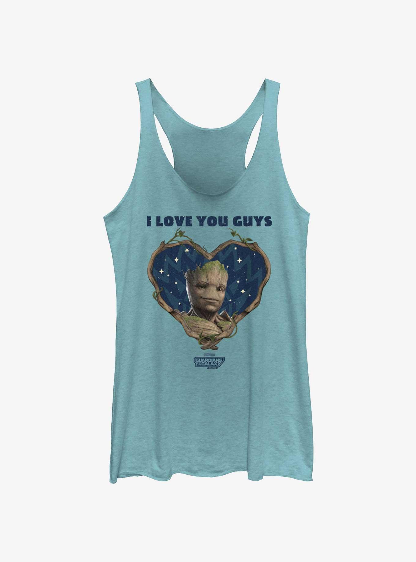 Guardians Of The Galaxy Vol. 3 I Love You Guys Groot Girls Tank, TAHI BLUE, hi-res