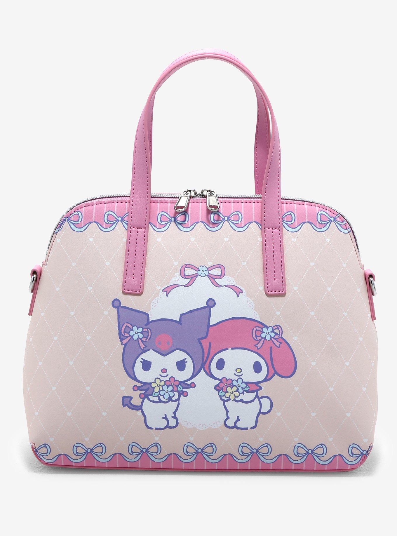 Loungefly My Melody & Kuromi Pastel Bows Satchel Bag, , hi-res