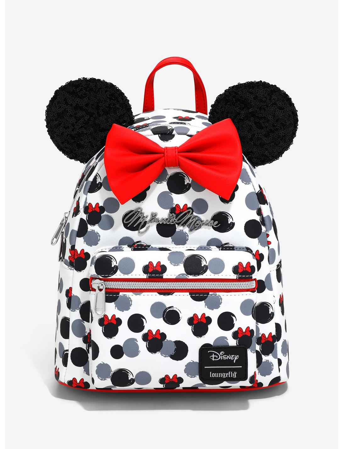 Loungefly Disney Minnie Mouse Glitter Ears Mini Backpack, , hi-res