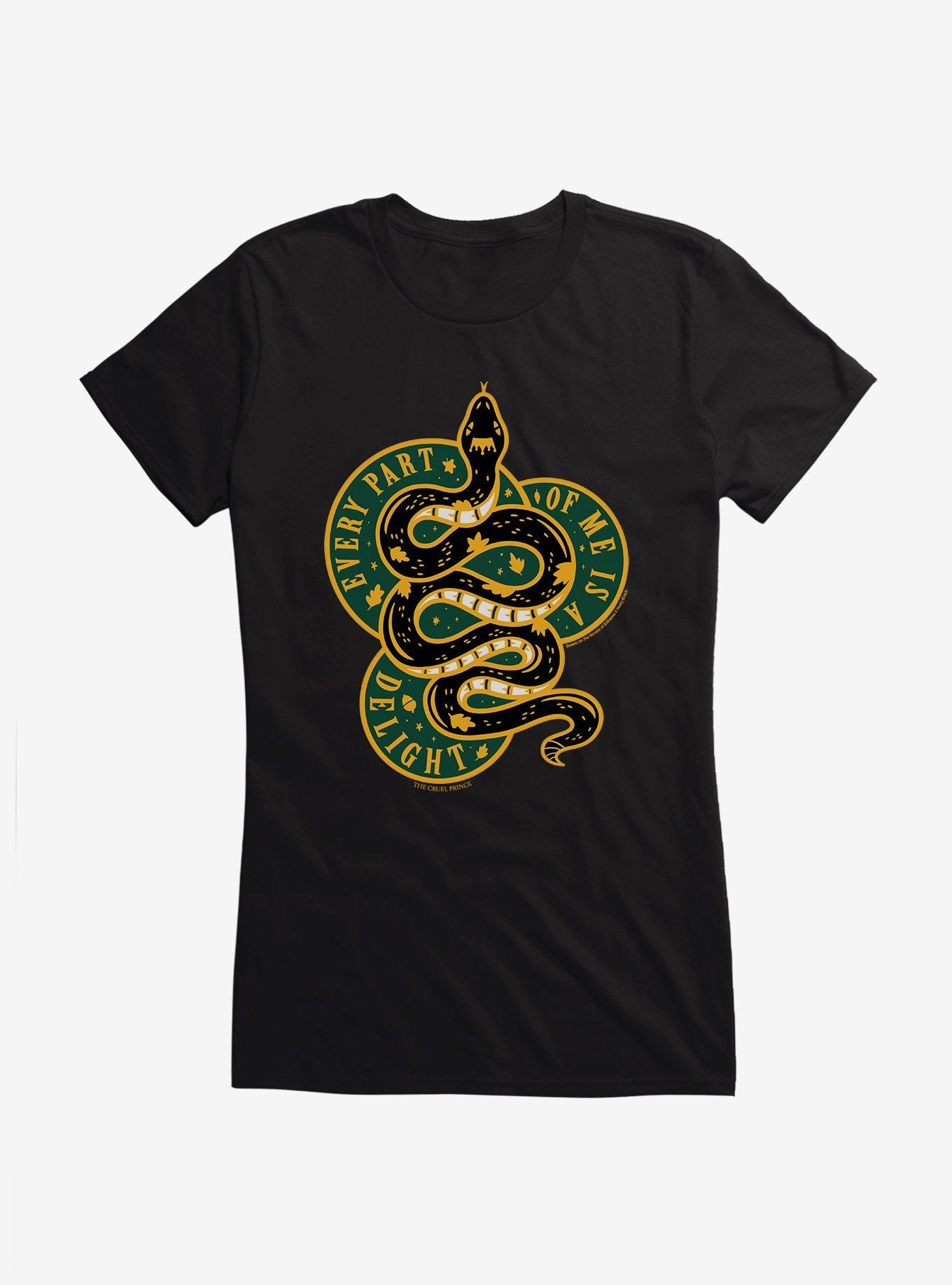 The Cruel Prince Sinister Enchantment Collection: Snake Delight Girls T-Shirt , BLACK, hi-res