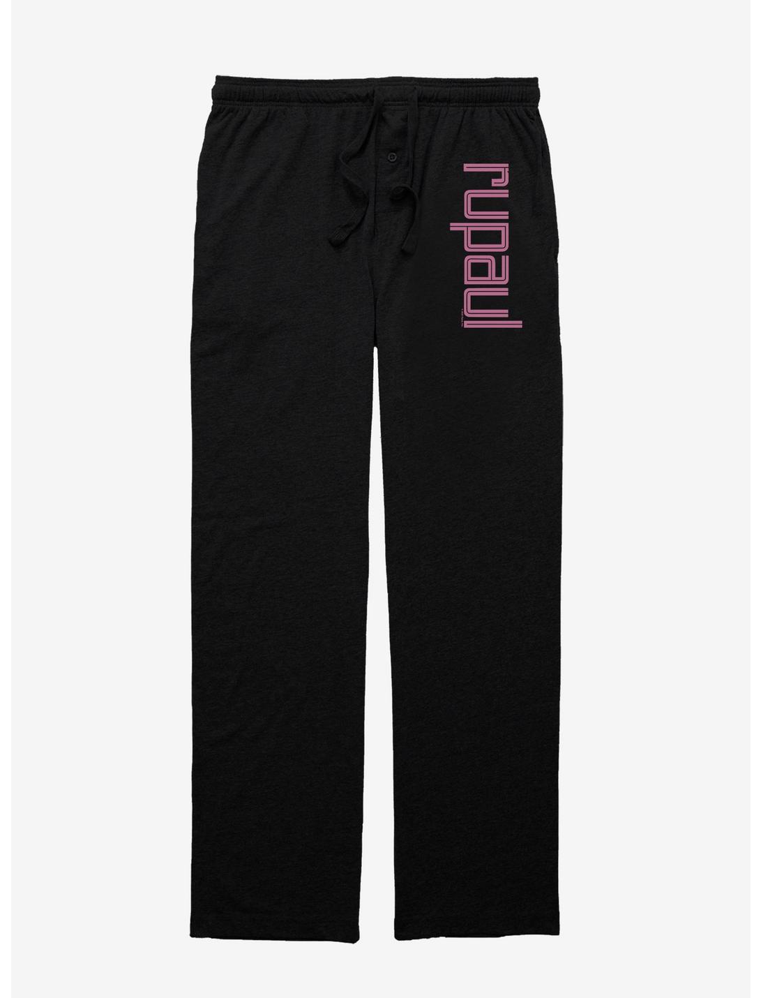 Ru Paul Logo Pajama Pants, BLACK, hi-res