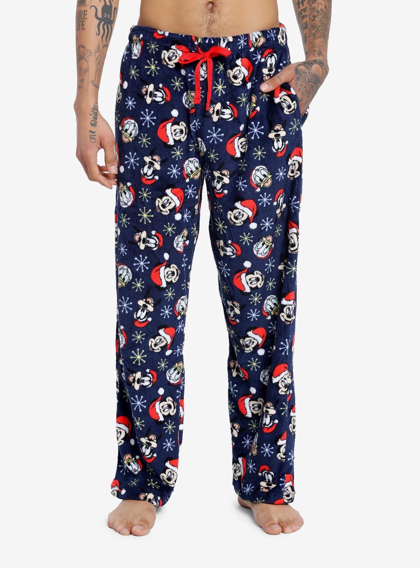 Disney Mickey Mouse And Friends Holiday Fuzzy Pajama Pants | Hot Topic