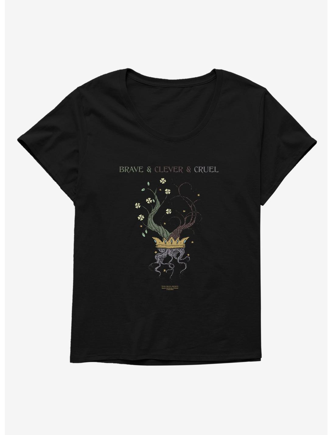 The Cruel Prince Sinister Enchantment Collection: Brave Clever Cruel Girls T-Shirt Plus Size , BLACK, hi-res