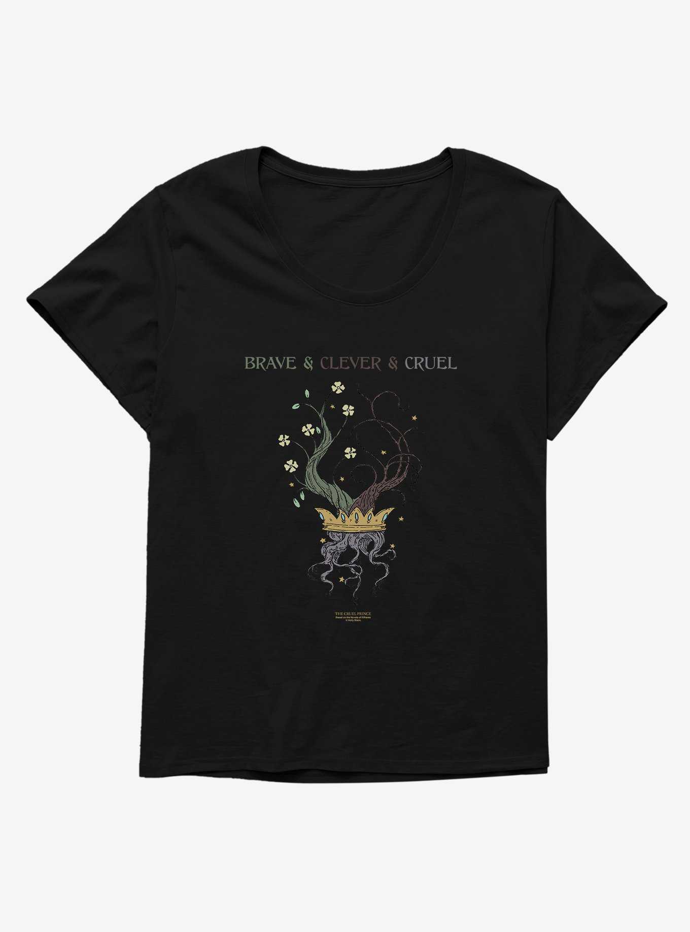 The Cruel Prince Sinister Enchantment Collection: Brave Clever Cruel Girls T-Shirt Plus Size , , hi-res