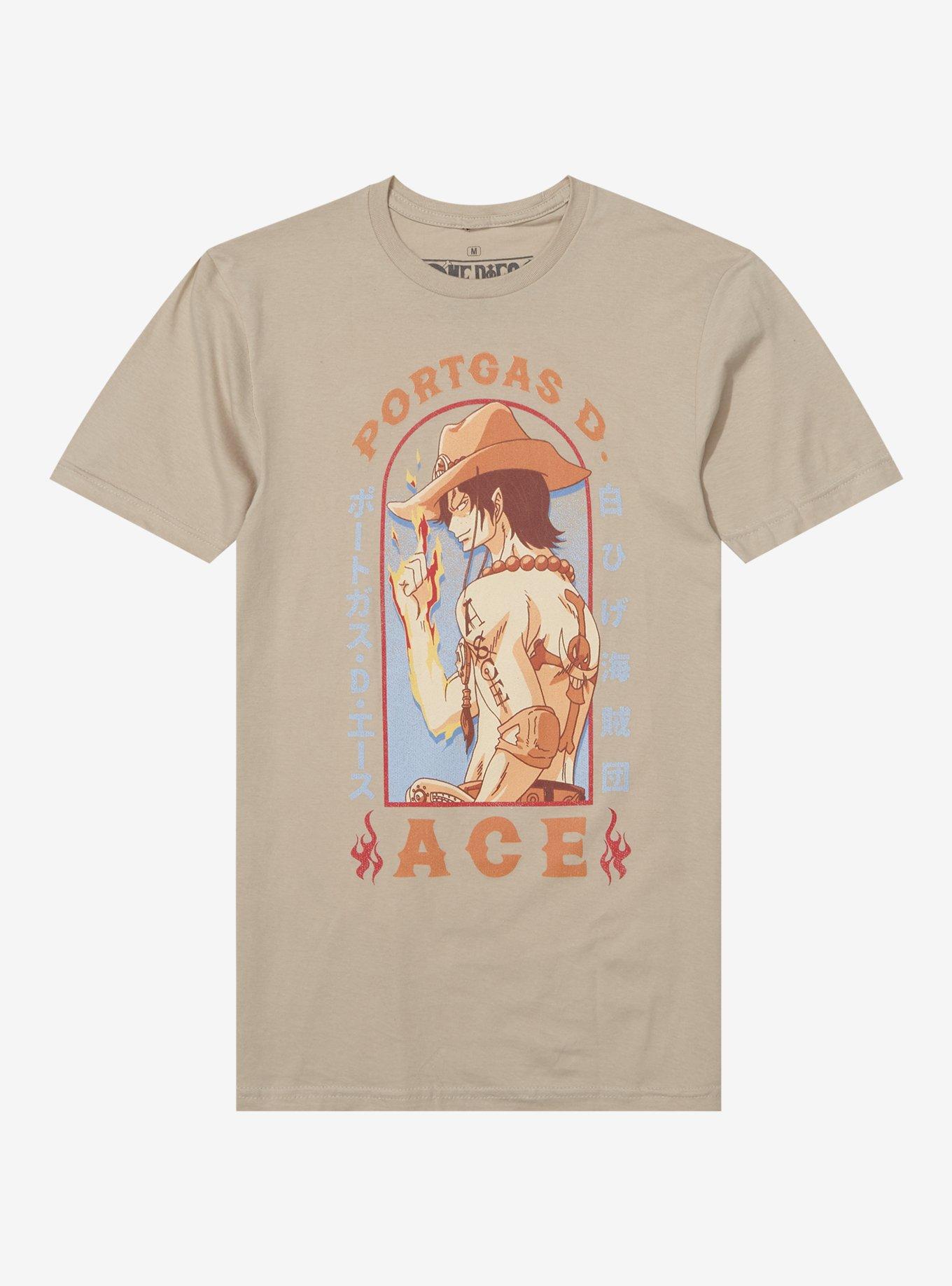 One Piece Portgas D. Ace Portrait Boyfriend Fit Girls T-Shirt, , hi-res