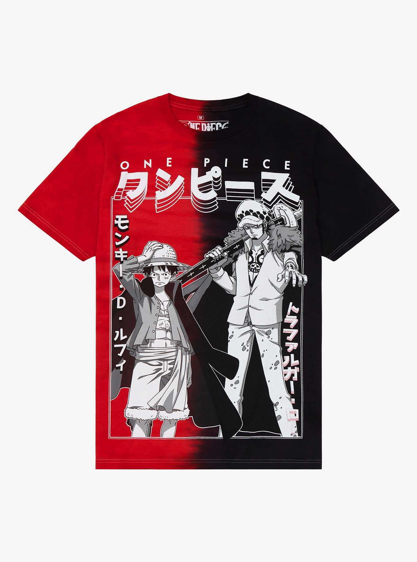 One Piece Luffy & Law Split Dye Boyfriend Fit Girls T-Shirt, , hi-res