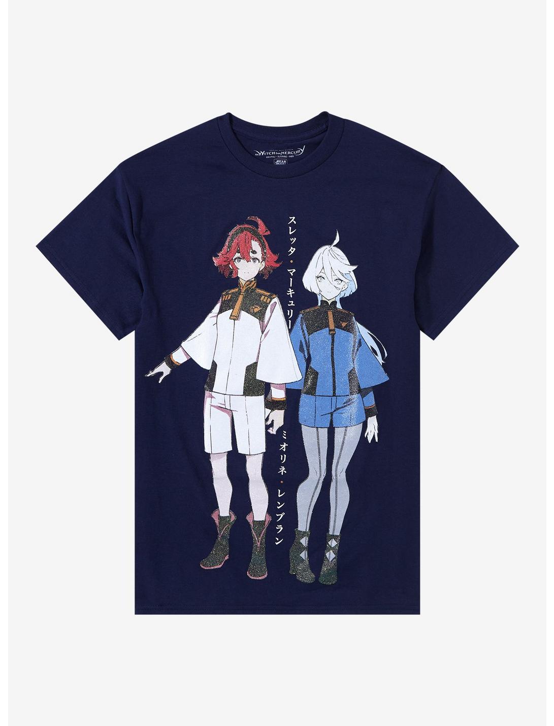 Mobile Suit Gundam: The Witch From Mercury Duo Glitter T-Shirt, NAVY, hi-res