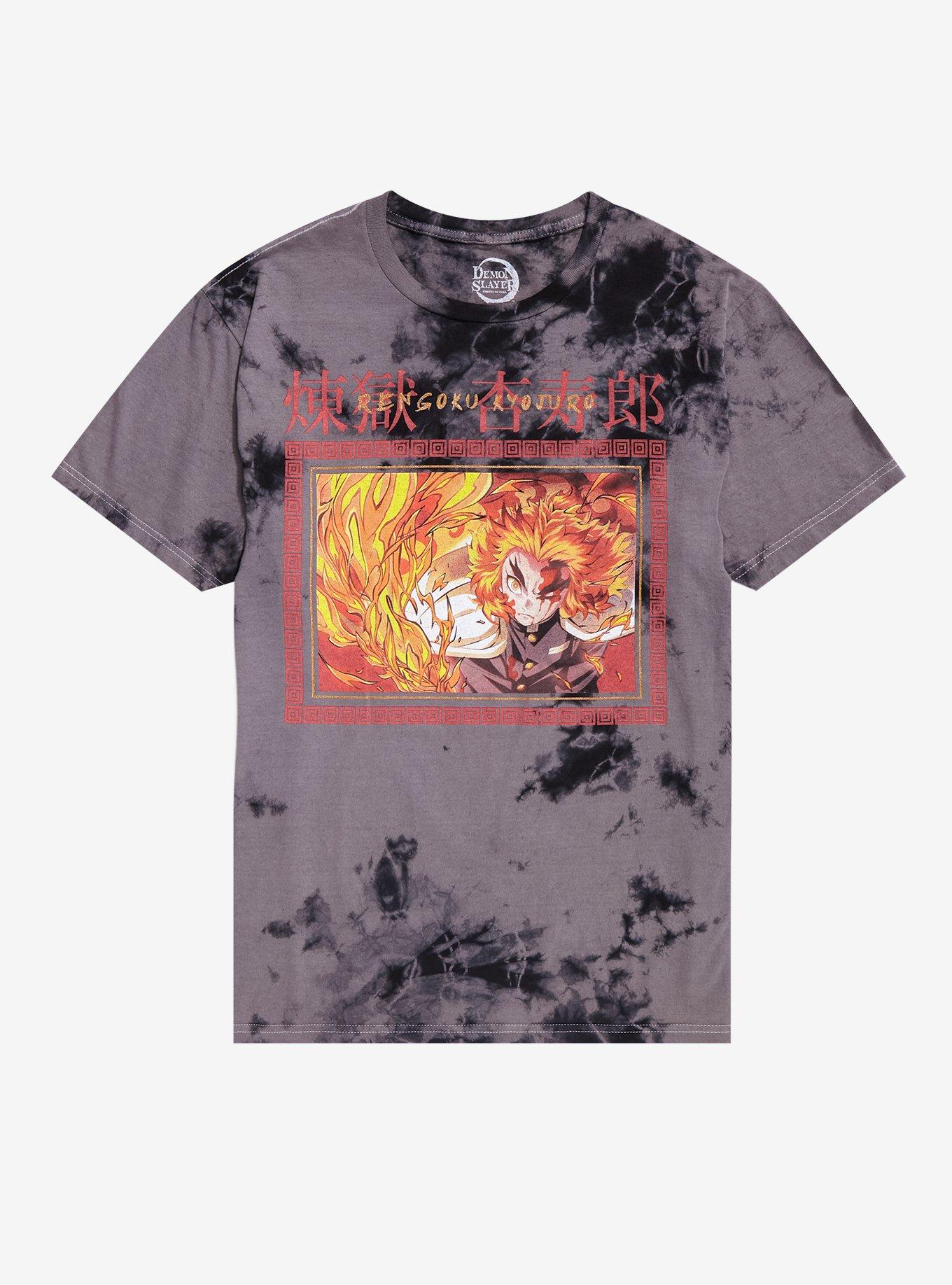 Demon Slayer: Kimetsu No Yaiba Rengoku Flames Tie-Dye T-Shirt, MULTI, hi-res