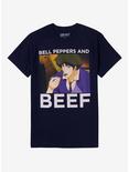 Cowboy Bebop Bell Peppers & Beef T-Shirt, BLACK, hi-res