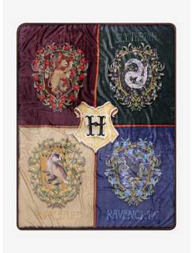 Harry Potter Botanical Houses Throw Blanket, , hi-res