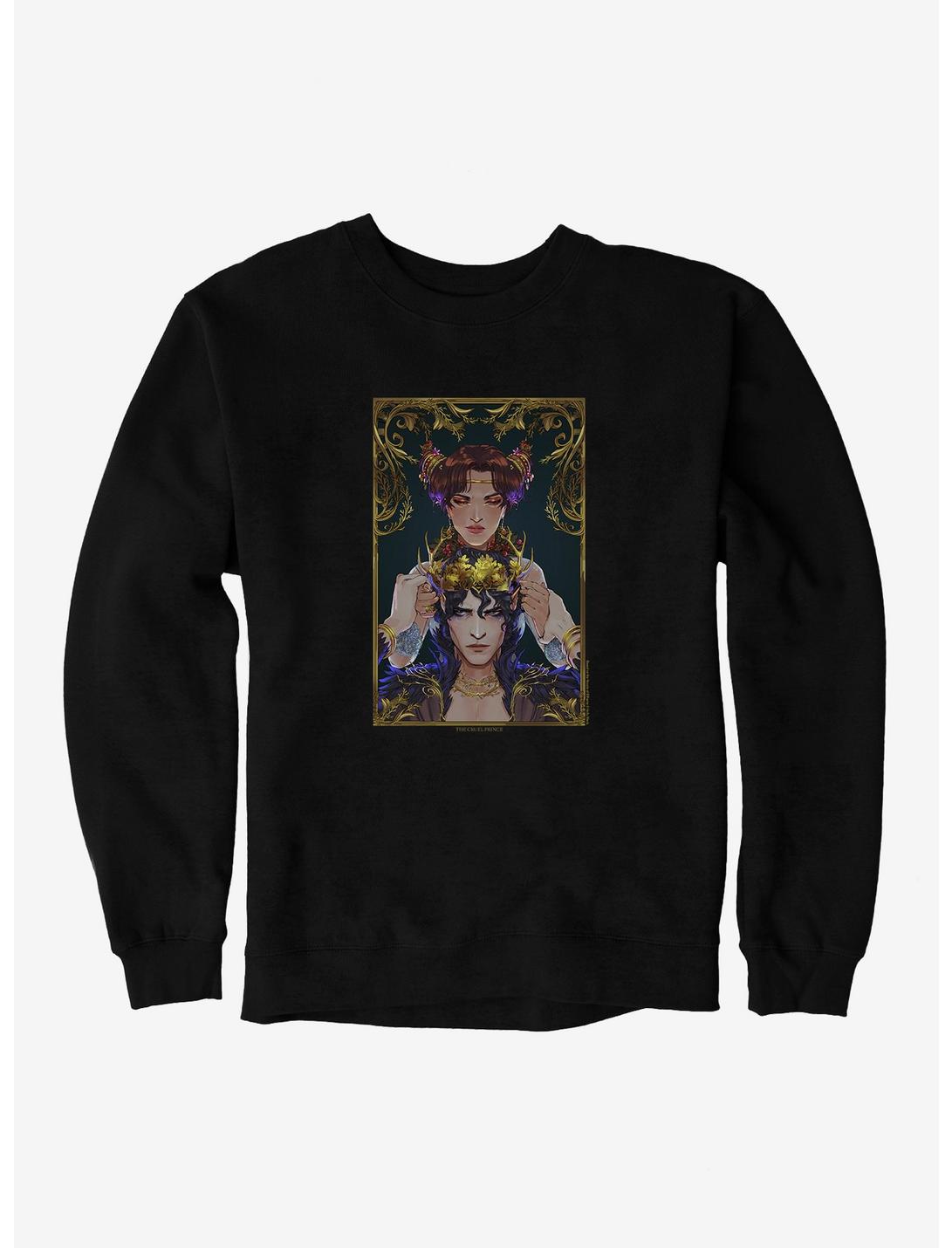 The Cruel Prince Sinister Enchantment Collection: Jude Cardan Crown Sweatshirt , BLACK, hi-res