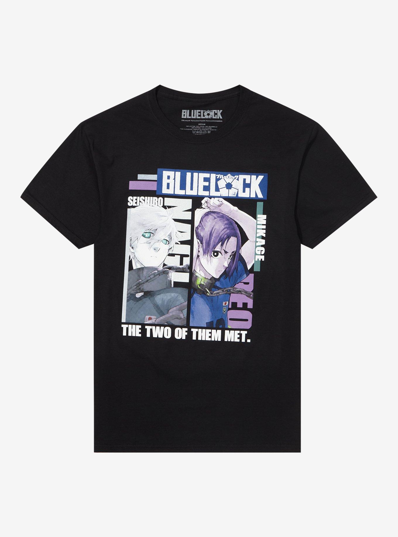 Blue Lock Nagi & Reo Met Manga T-Shirt, BLACK, hi-res