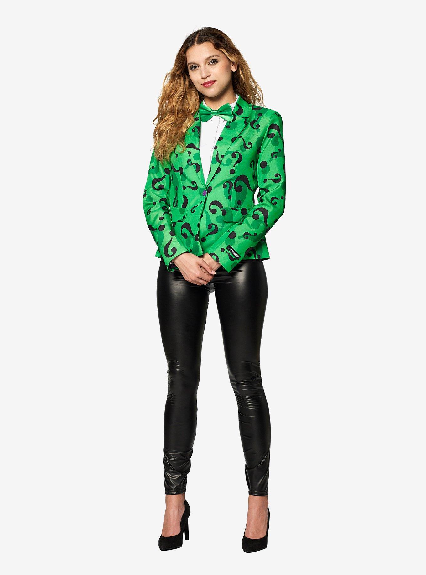 DC Comics The Joker Riddler Women's Blazer, GREEN, hi-res